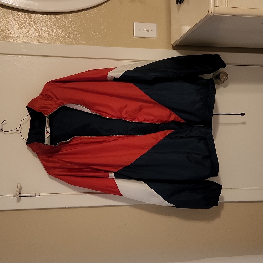 Men's Red, White, Blue Track Suit windbreaker